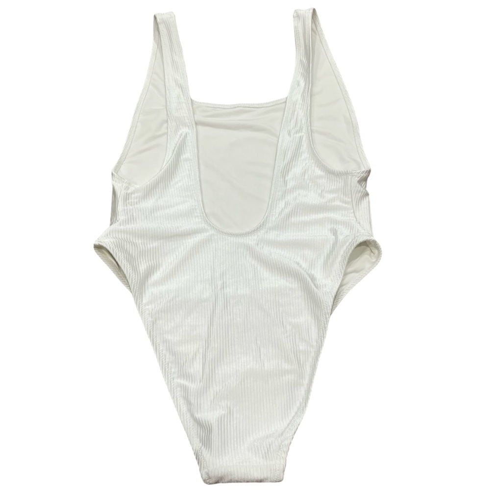 Aerie Shiny Rib Birthday Scoop Cheekiest One Piece Swimsuit NWT Beach Satiny - Picture 7 of 10